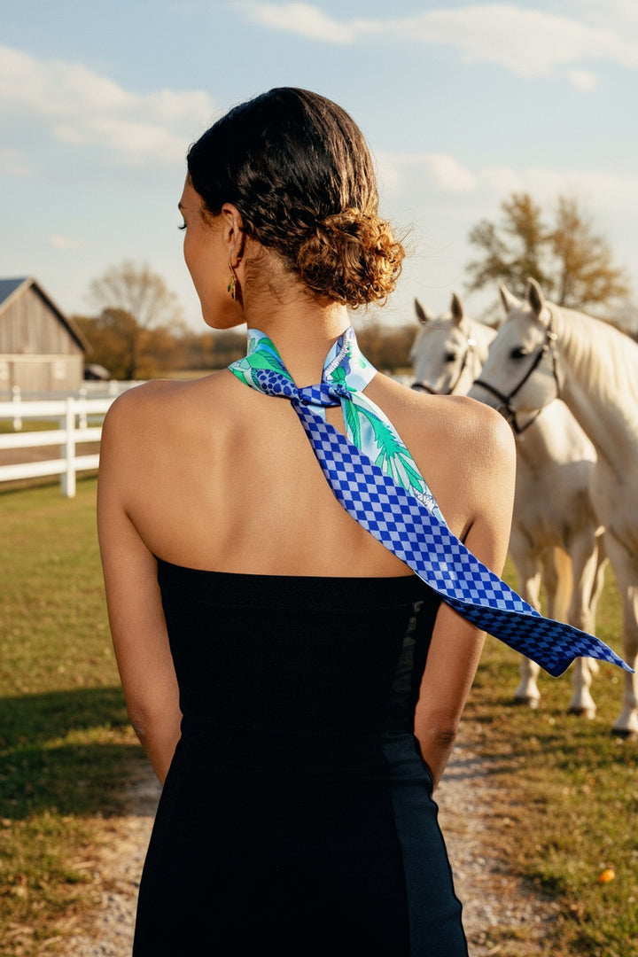 Silk Skinny Scarf Jungle Party