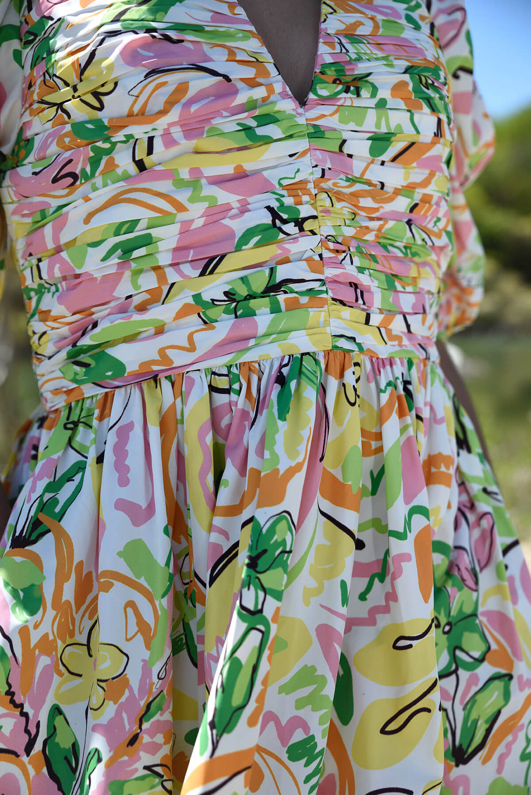 Wonderland Floral Taffeta Midi Dress