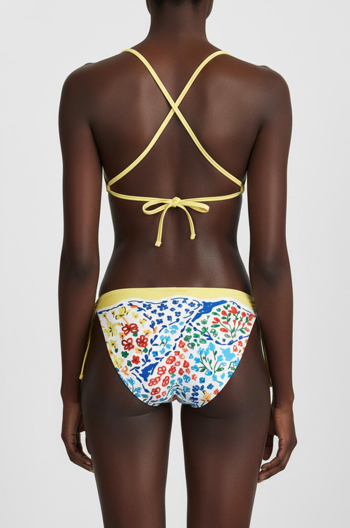 Yellow Garden Reversible Tie Side Bottom