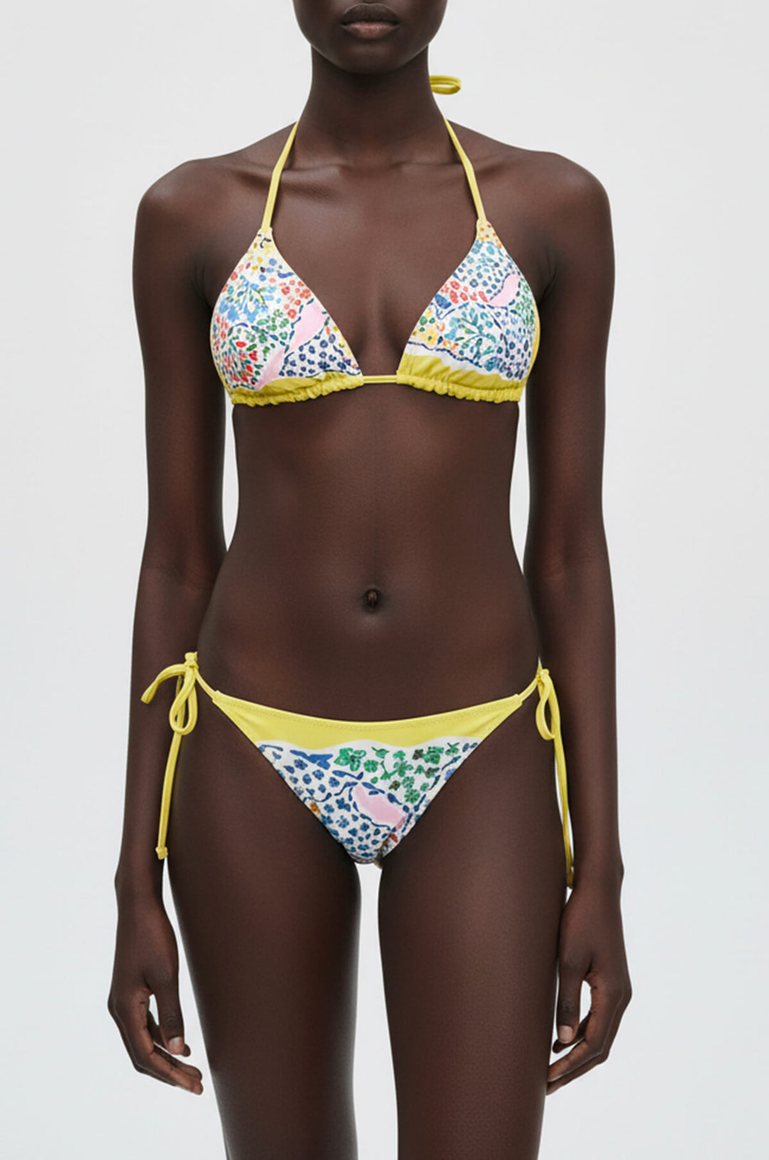 Yellow Garden Reversible Tie Side Bottom