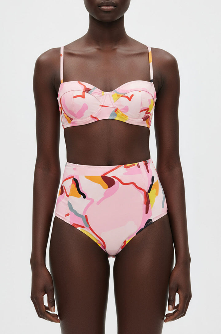 Aurora Bloom High Waisted Bikini Bottom