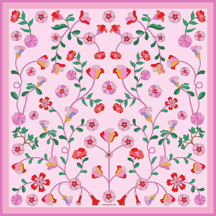 Blush Botanica Double Sided Silk Scarf
