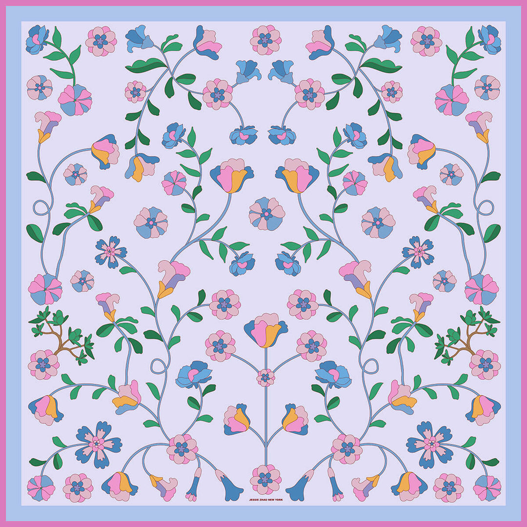 Blush Botanica Double Sided Silk Scarf
