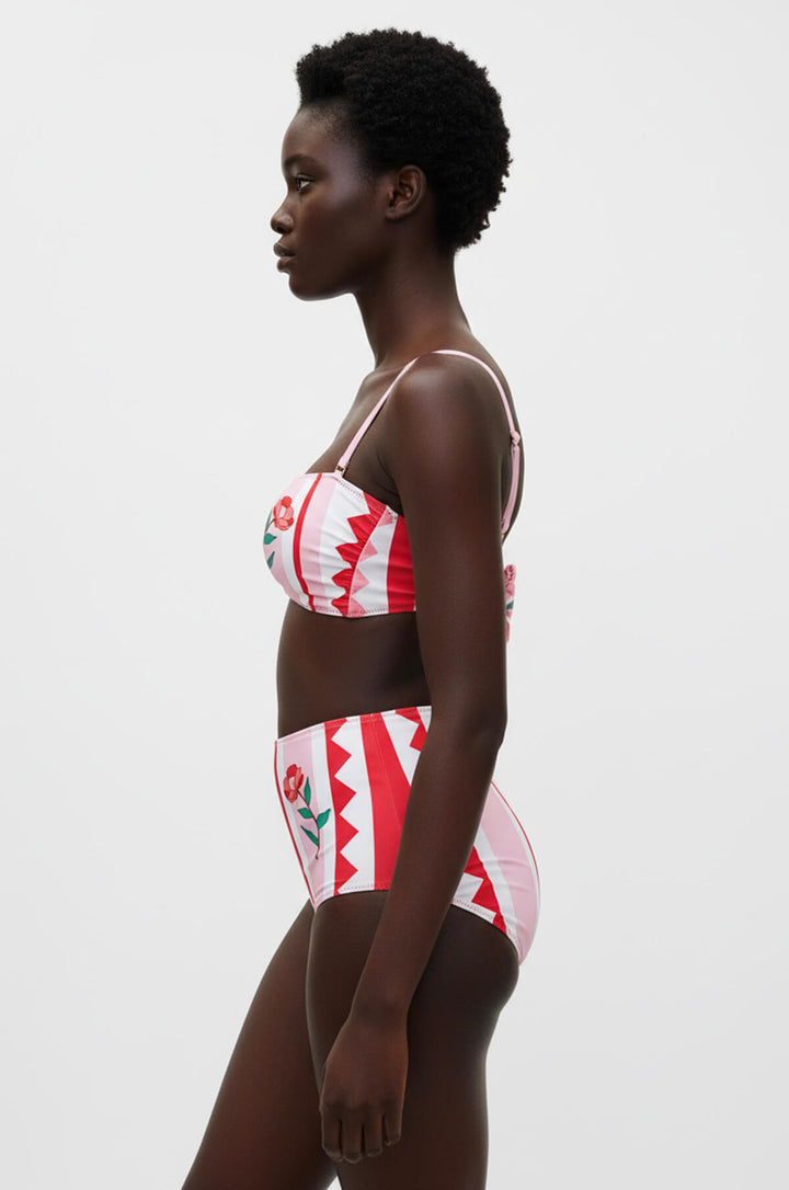 Jungle Rose Reversible Square Bandeau Top