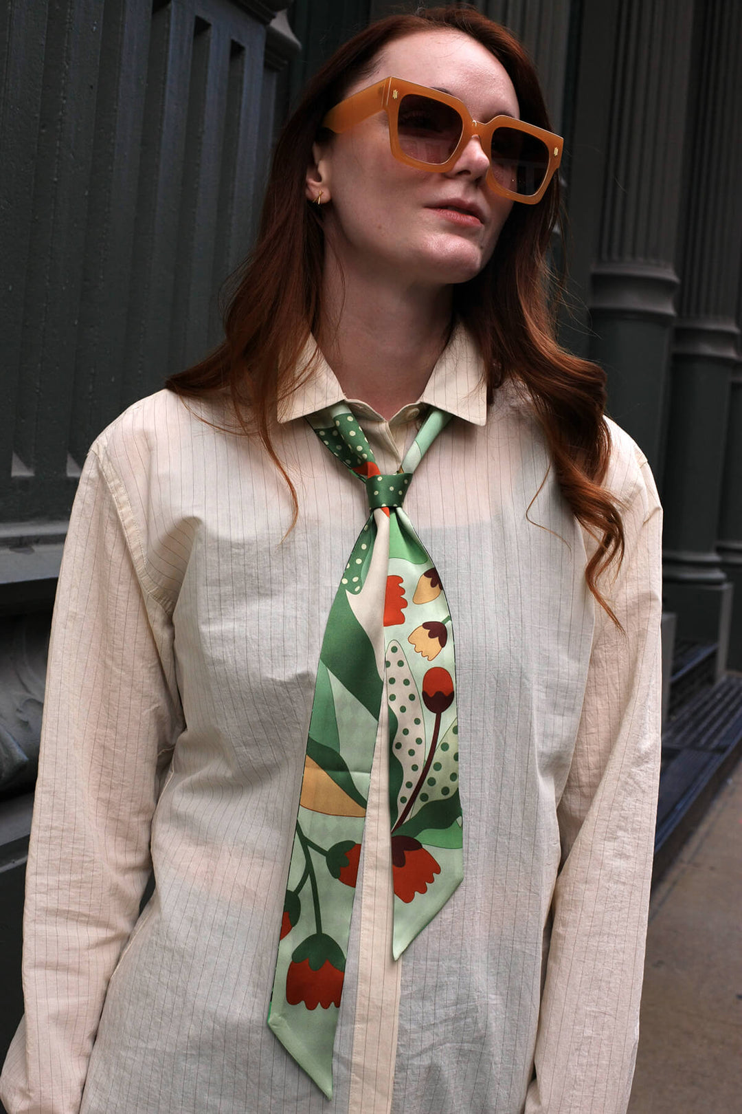 scarf under dress shirt Tie small scarf