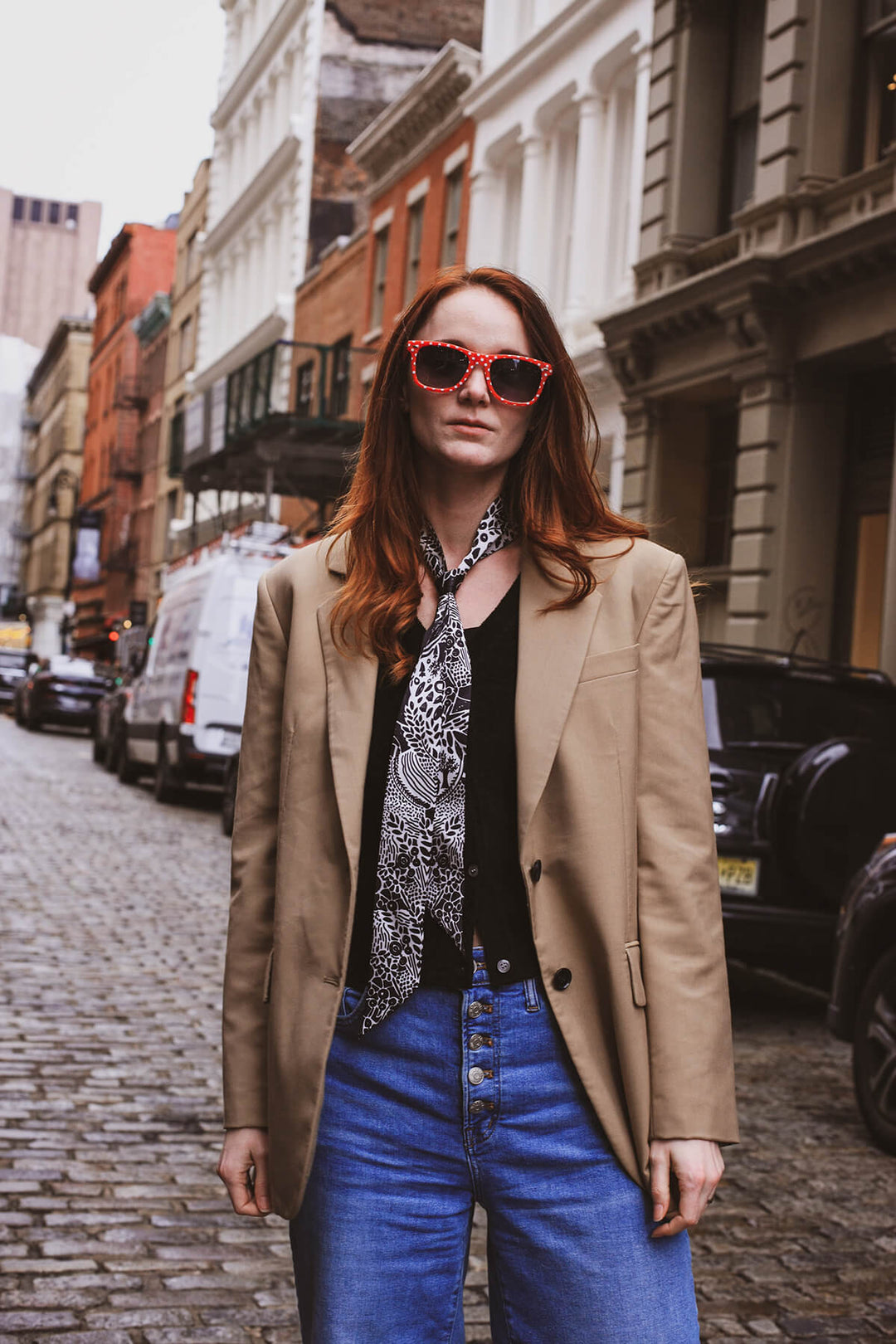 Silk Skinny Scarf Of Black Garden - Main Image