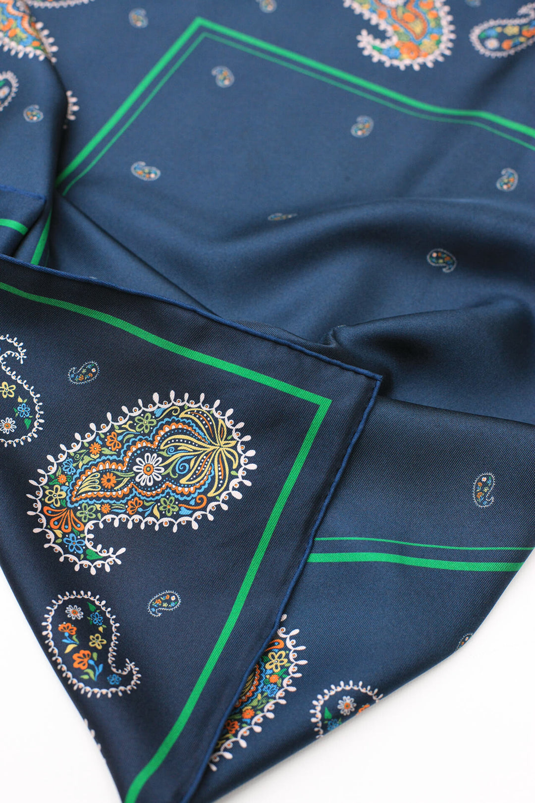 Paisley Nocturne Double Sided Silk Scarf
