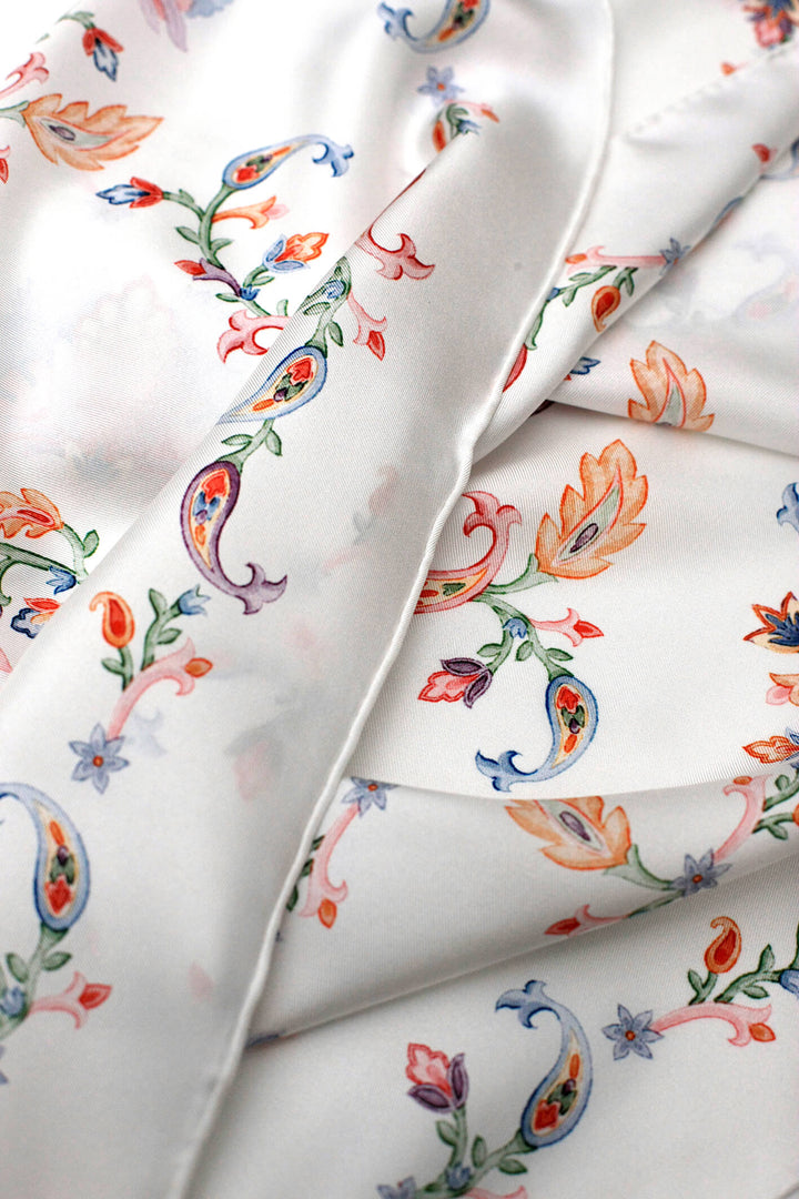 Dawn Garden Double Sided Silk Scarf