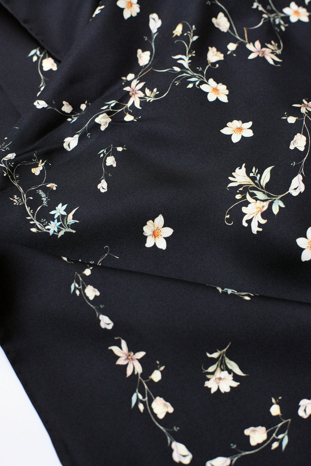 Starlit Bloom Double Sided Silk Scarf