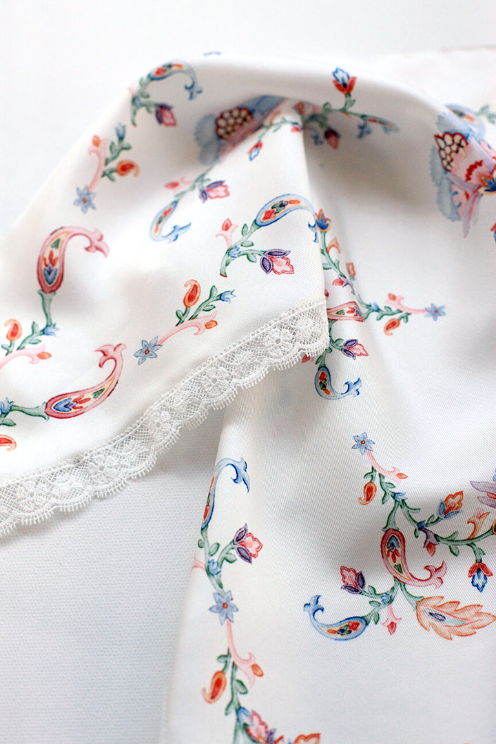Dawn Garden Triangle Silk Scarf