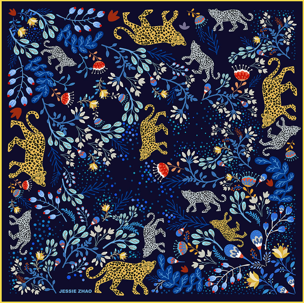 Double Sided Wool Silk Shawl Amazon Rainforest Journey