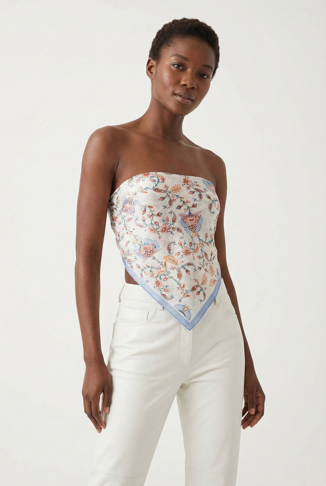 Baroque Blossom Double Sided Silk Scarf