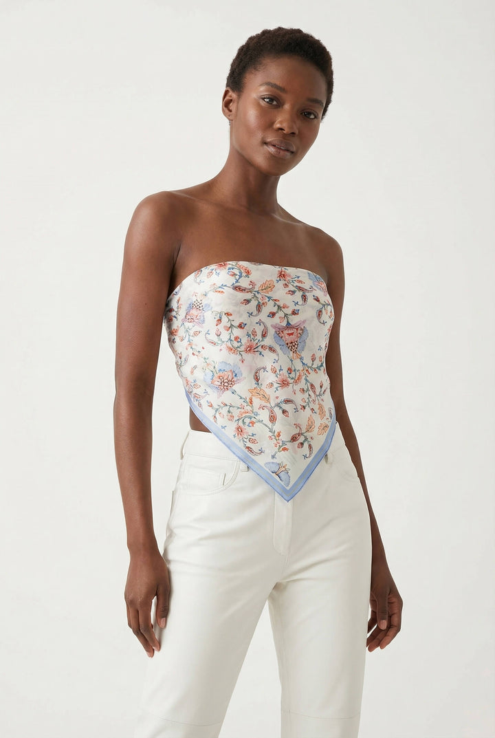 Baroque Blossom Double Sided Silk Scarf