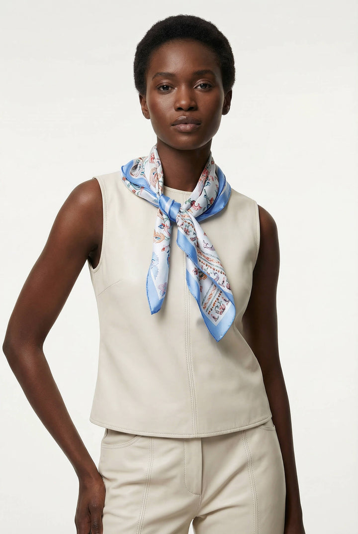 Baroque Blossom Double Sided Silk Scarf