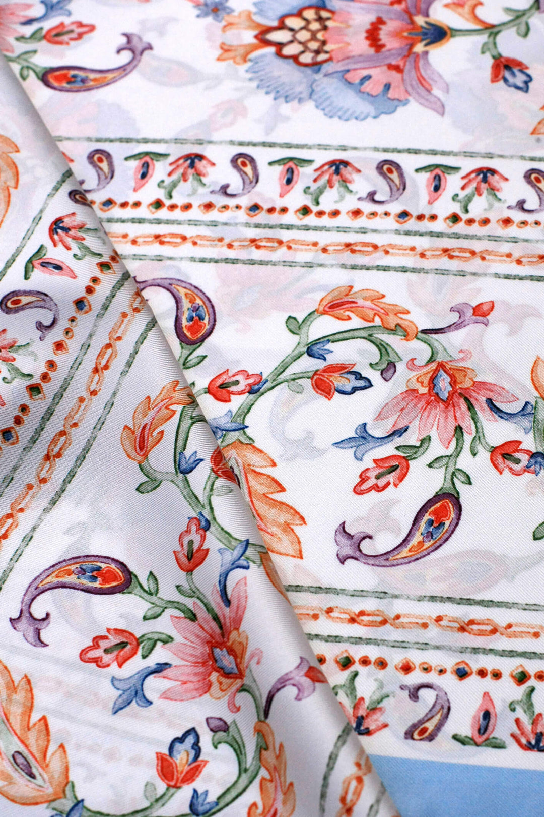 Baroque Blossom Double Sided Silk Scarf