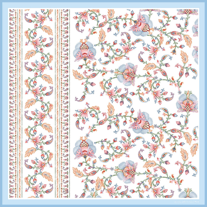 Baroque Blossom Double Sided Silk Scarf