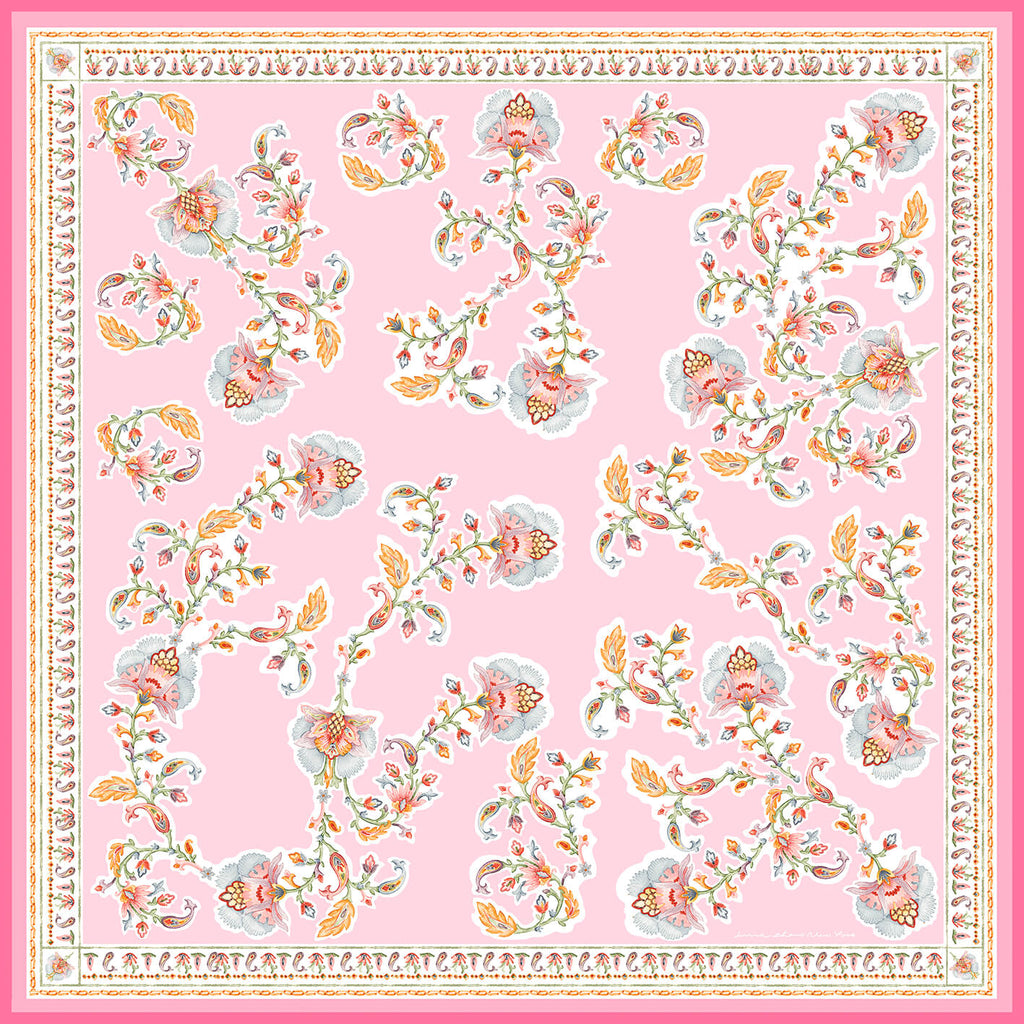 Blush Charm Double Sided Silk Scarf