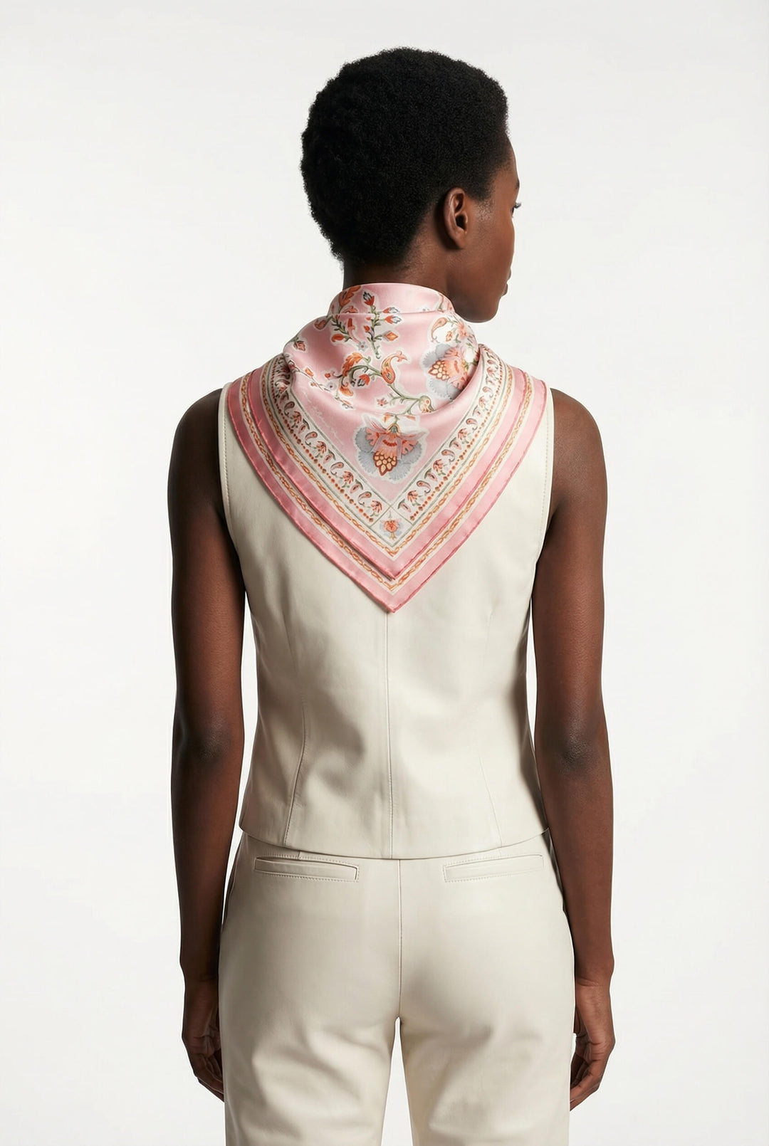 Blush Charm Double Sided Silk Scarf