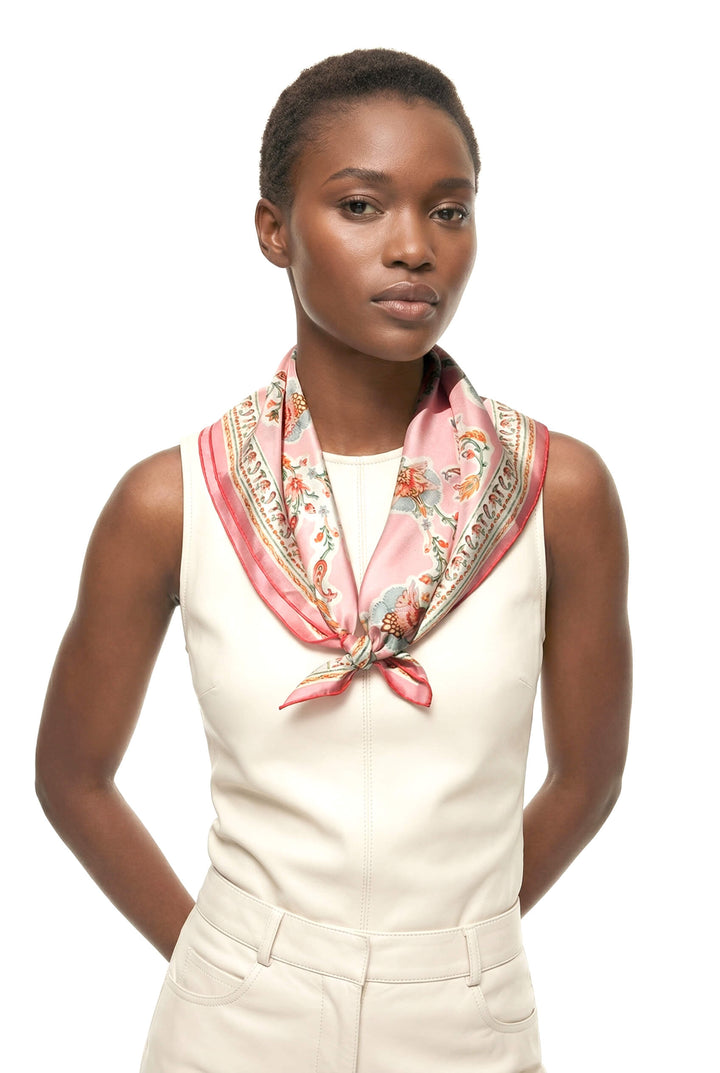 Blush Charm Double Sided Silk Scarf