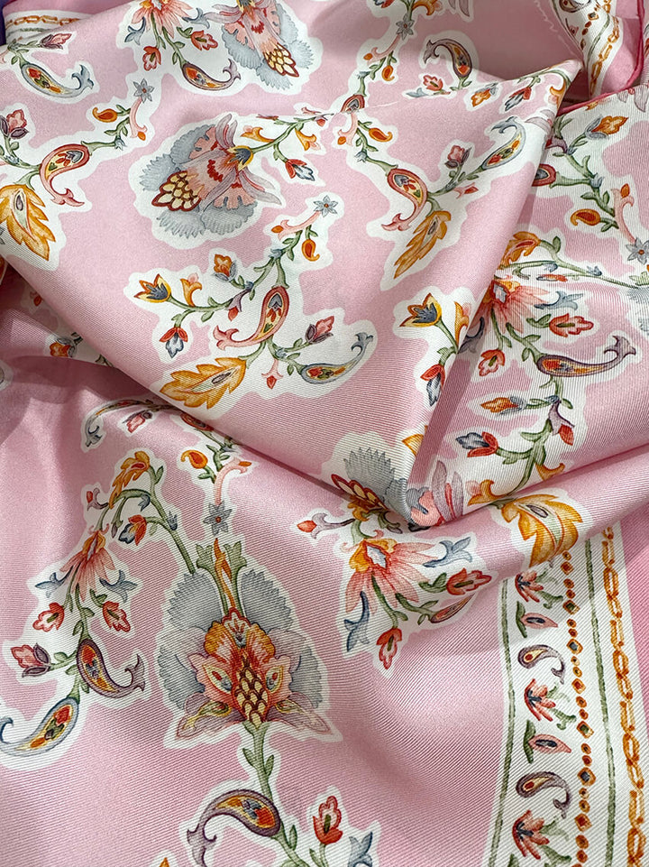 Blush Charm Double Sided Silk Scarf