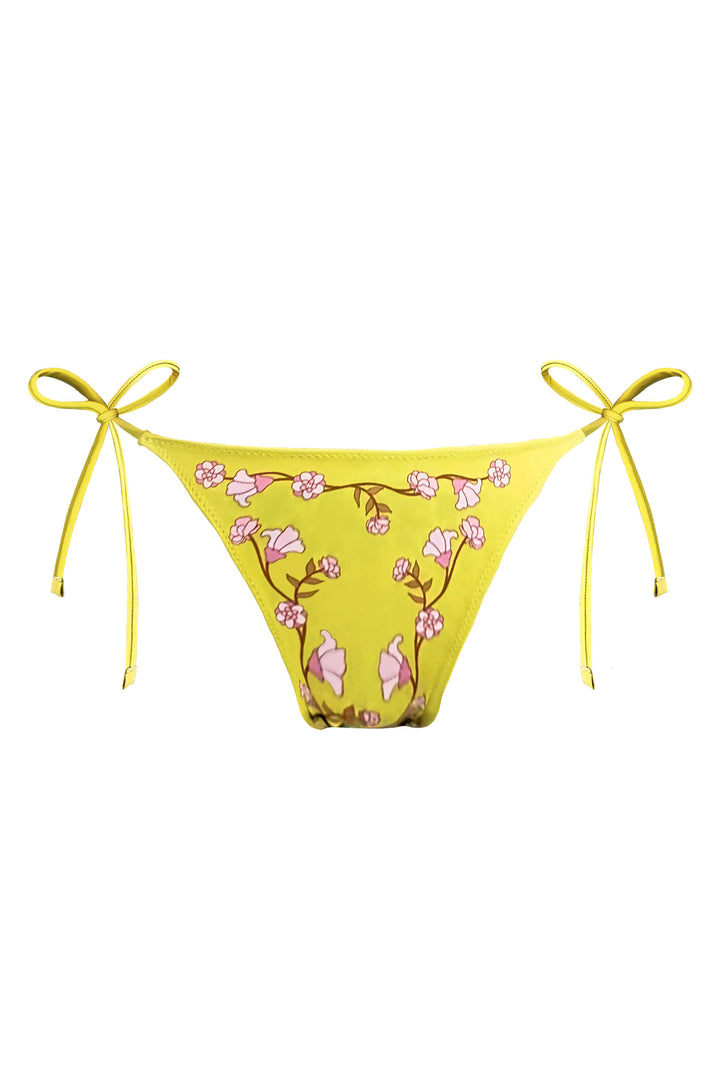 Yellow Garden Reversible Tie Side Bottom