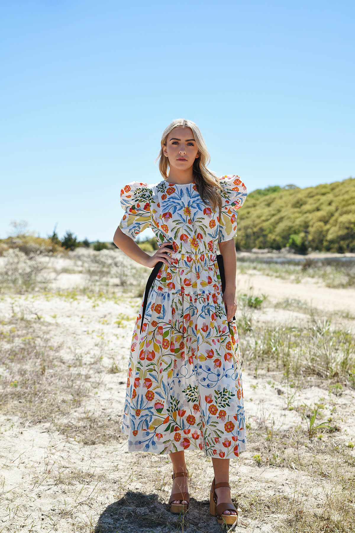 White flower summer discount dress