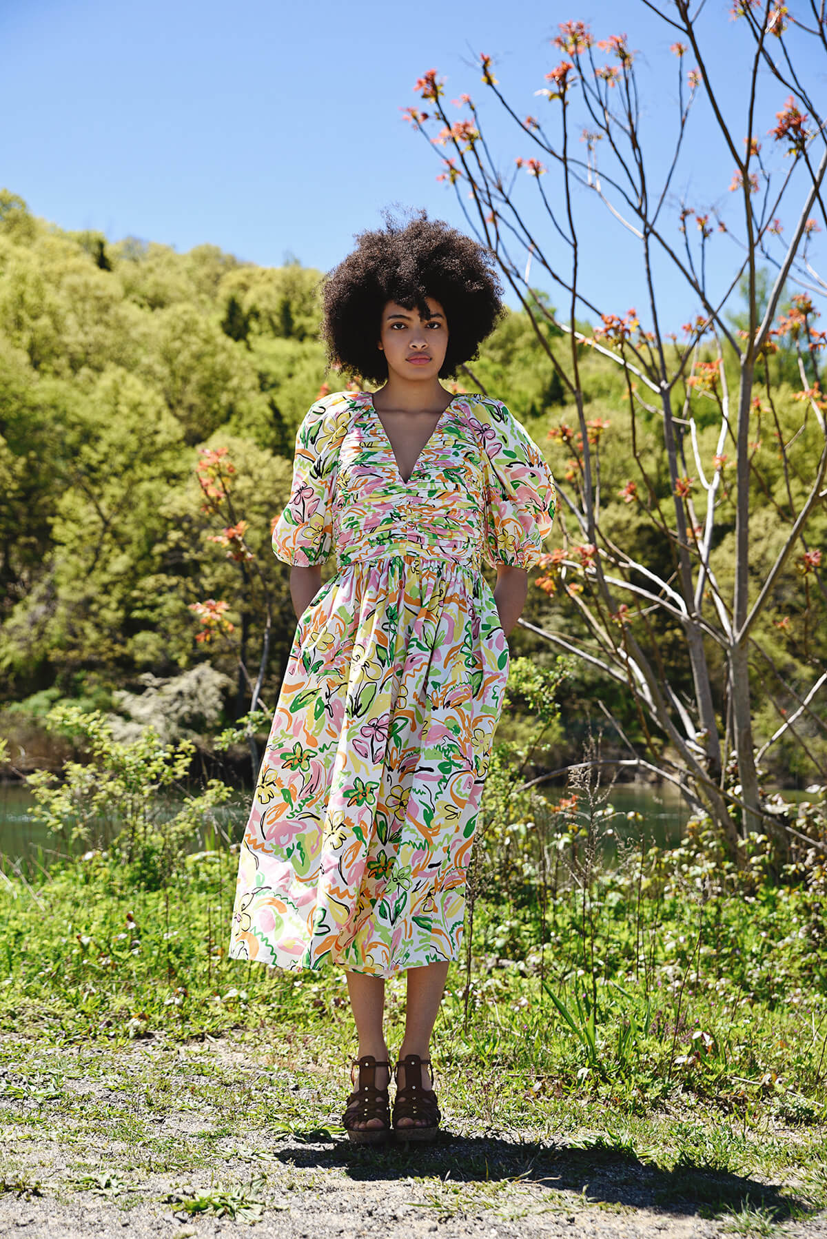 ワンピース Misha&Puff Railroad Floral Dress Misha&Puff Railroad Floral Dress
