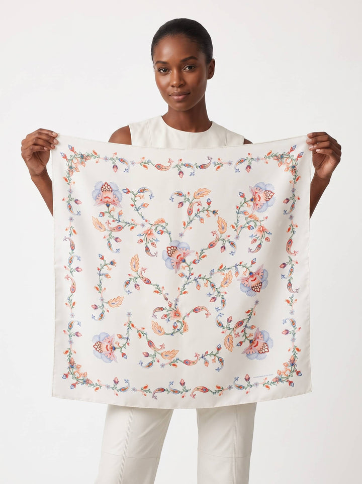 Dawn Garden Double Sided Silk Scarf