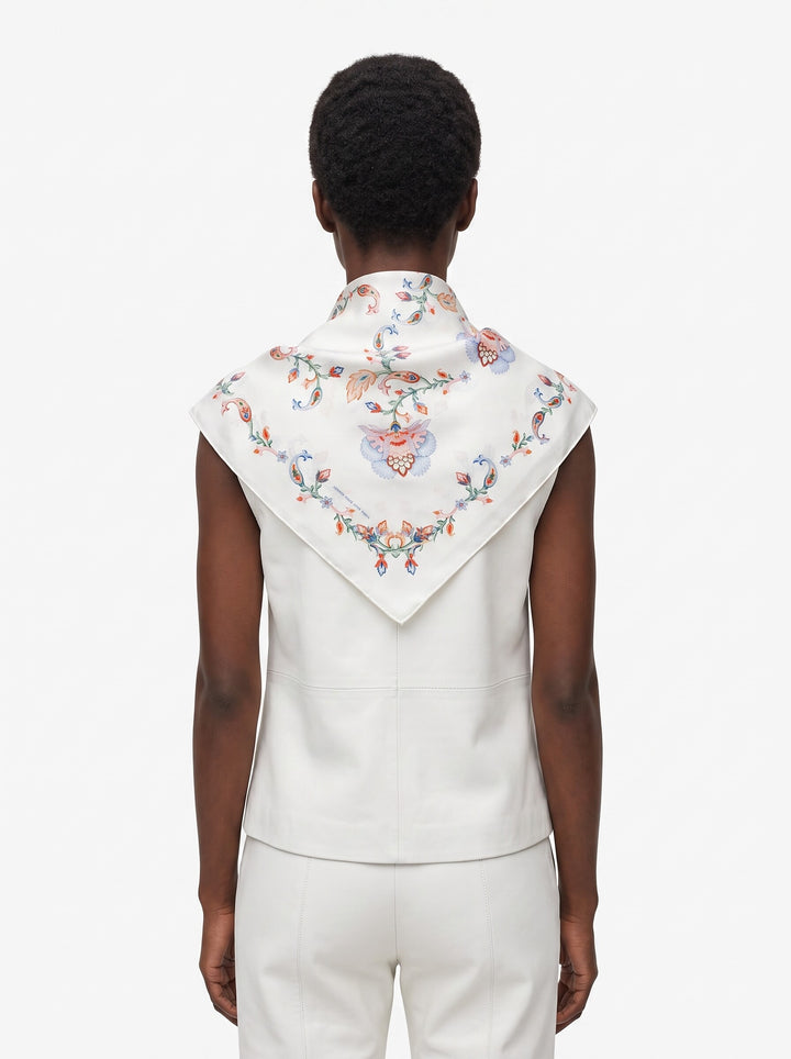 Dawn Garden Double Sided Silk Scarf