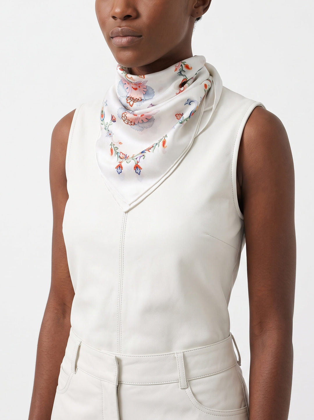 Dawn Garden Double Sided Silk Scarf