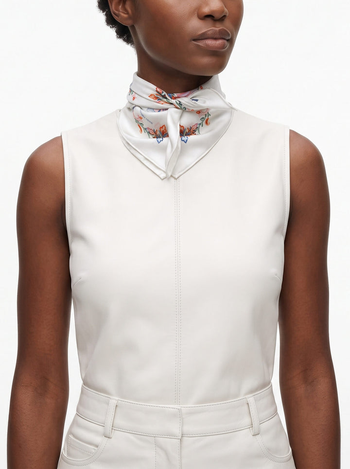 Dawn Garden Double Sided Silk Scarf