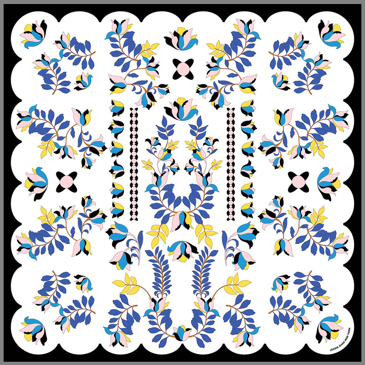 Freedom Wings Double Sided Silk Scarf Freedom Wings Double Sided Silk Scarf