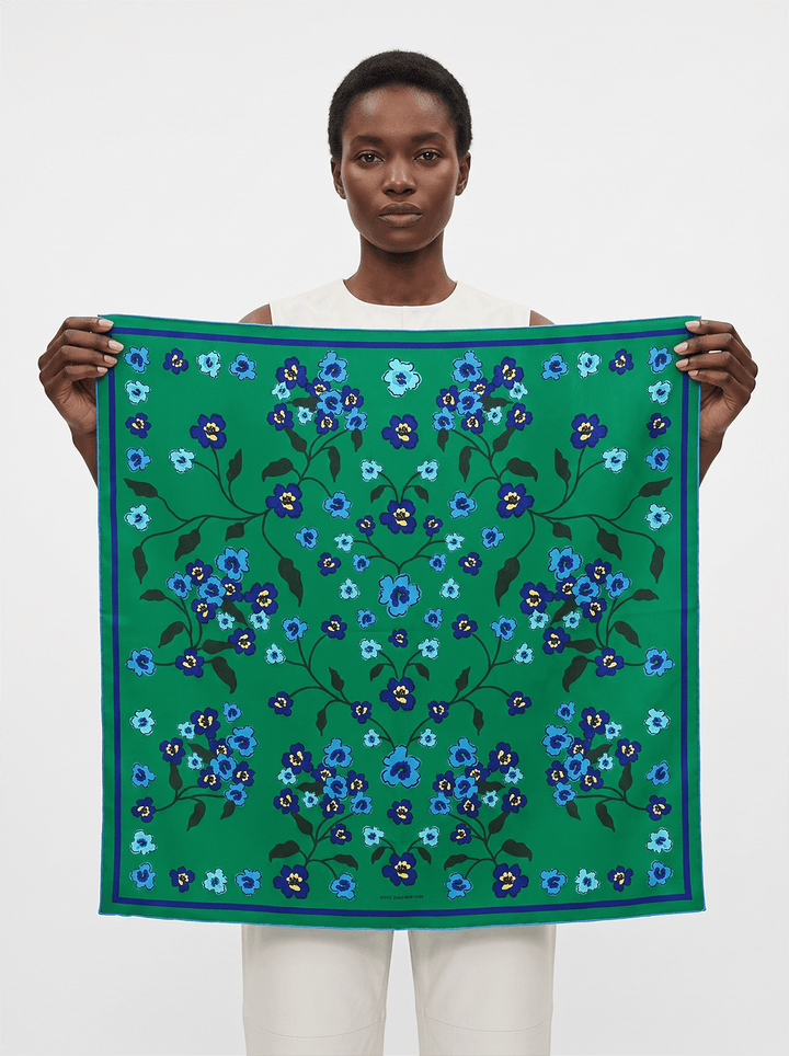 Emerald Echo Double Sided Silk scarf