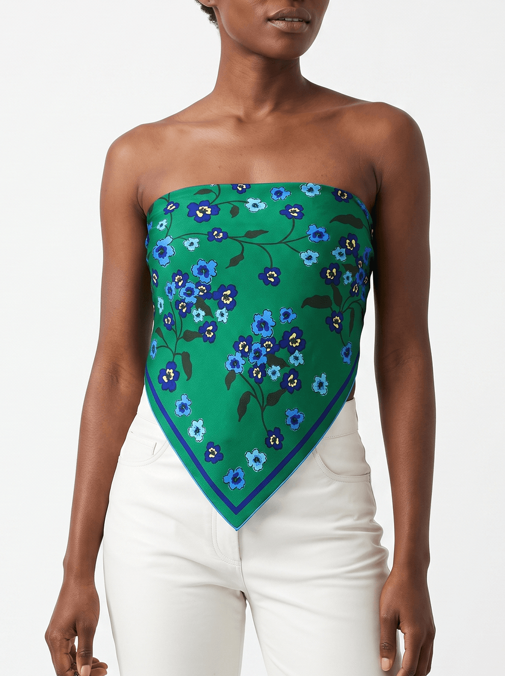 Emerald Echo Double Sided Silk scarf