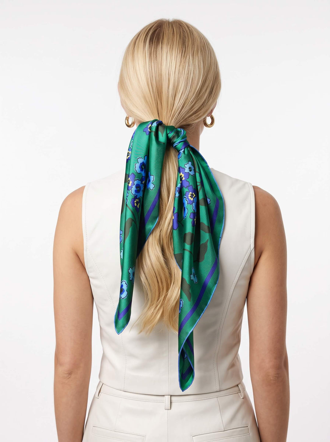 Emerald Echo Double Sided Silk scarf