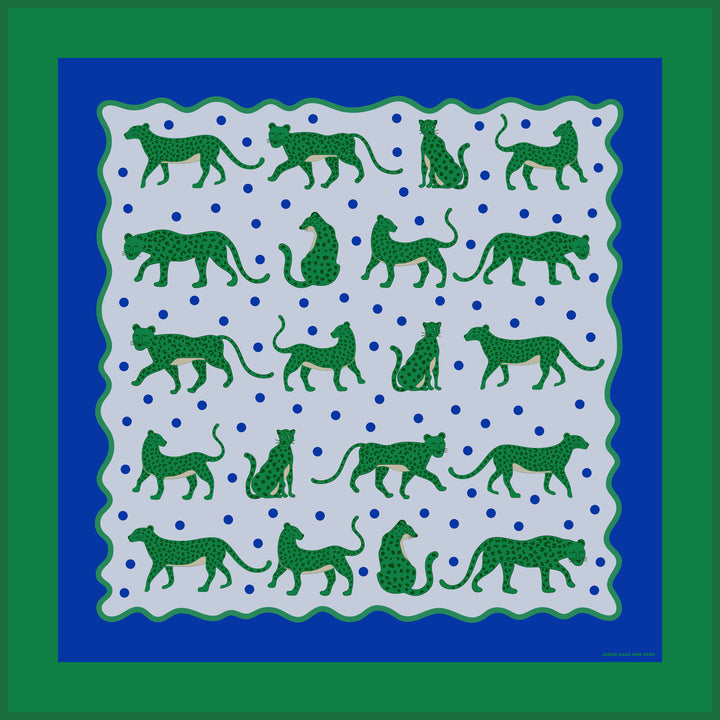 Emerald Safari Double Sided Silk Scarf