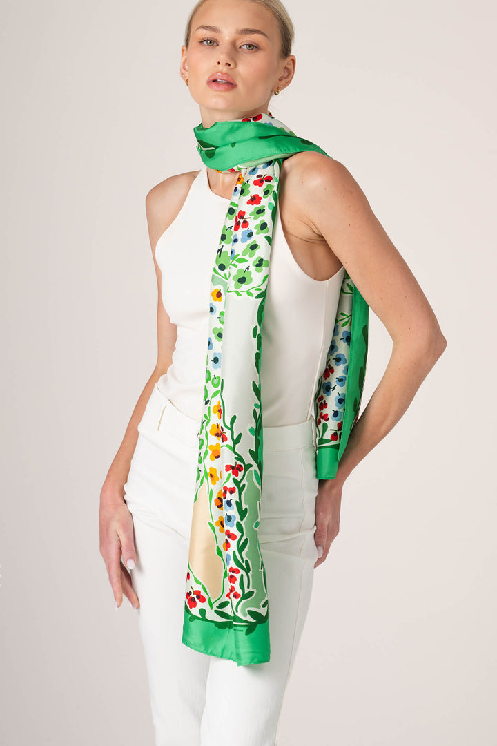 Garden Oblong Silk Scarf