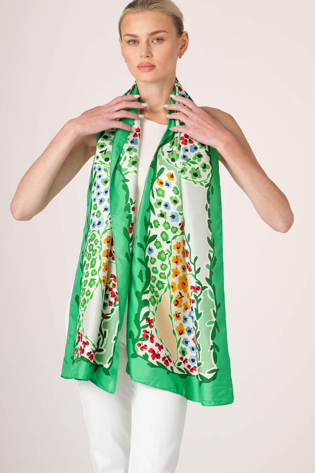 Garden Oblong Silk Scarf
