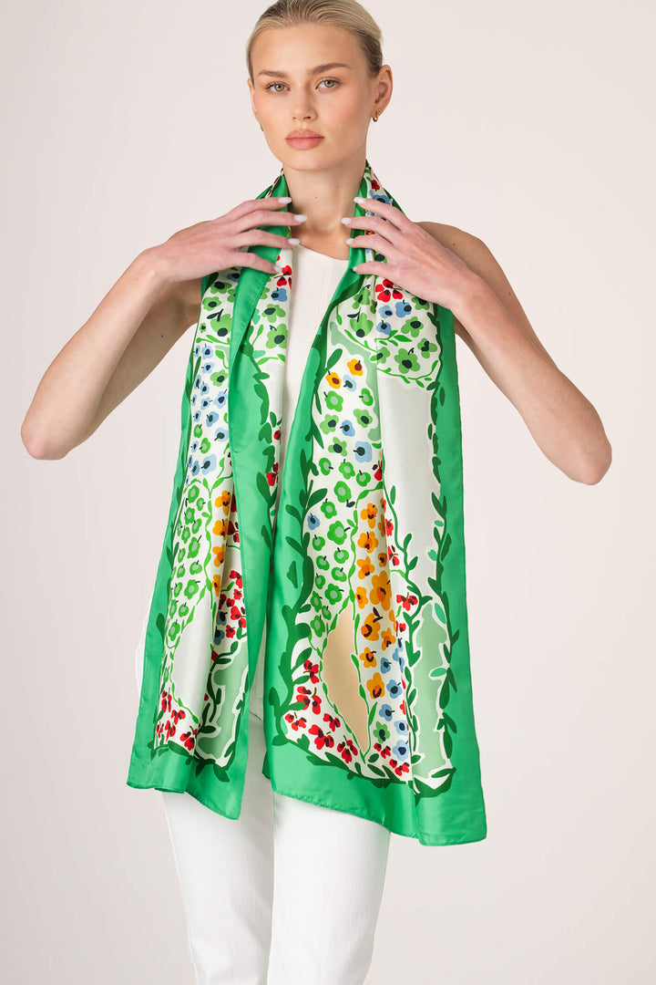 Garden Oblong Silk Scarf