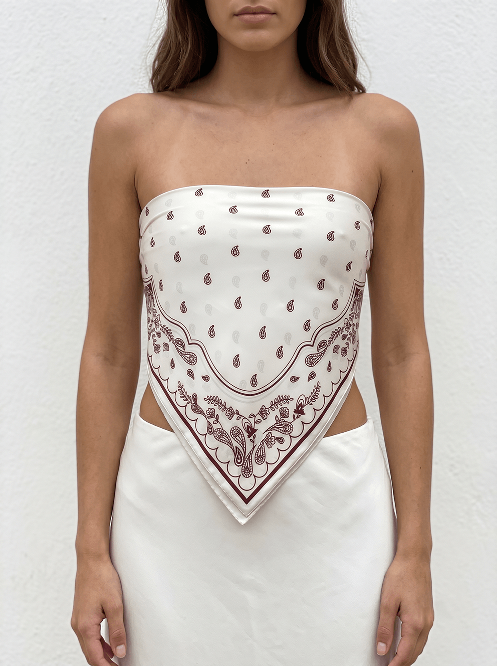 Ivory Whisper Double Sided Silk Scarf