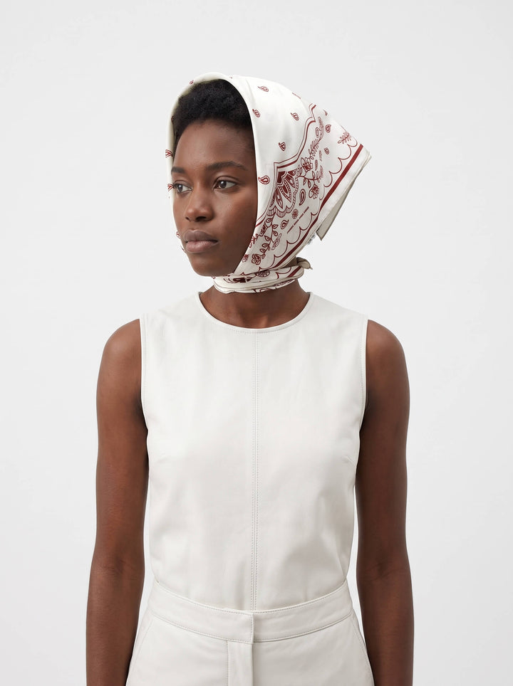 Ivory Whisper Double Sided Silk Scarf