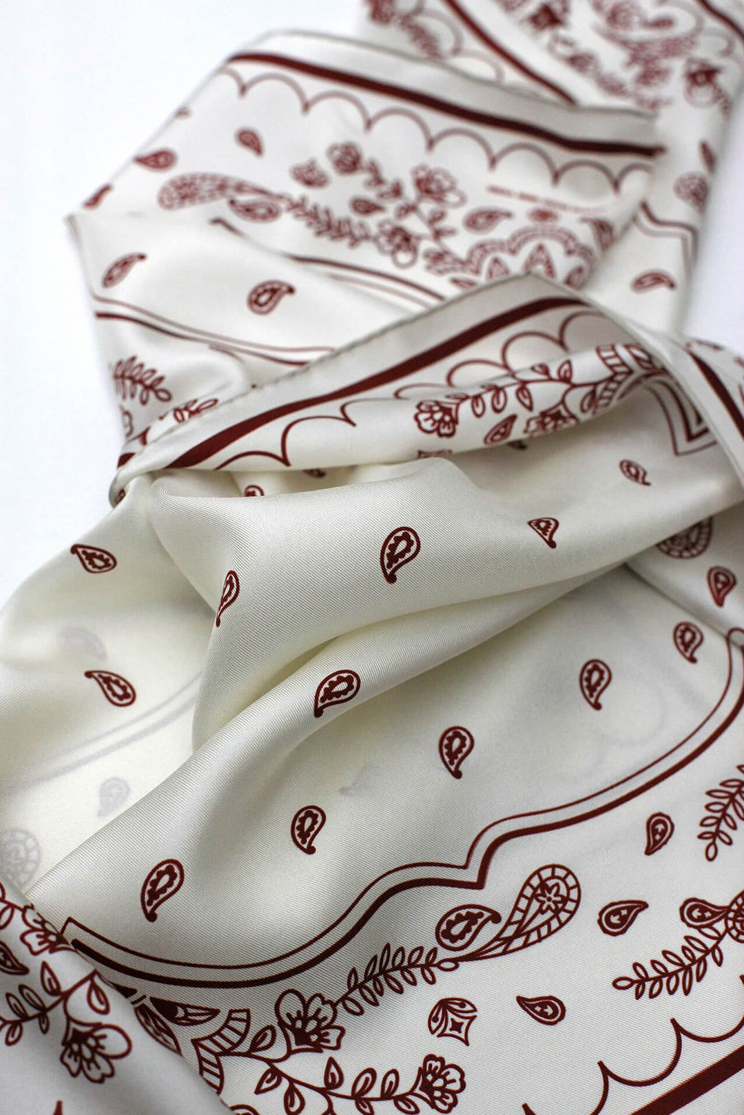 Ivory Whisper Double Sided Silk Scarf