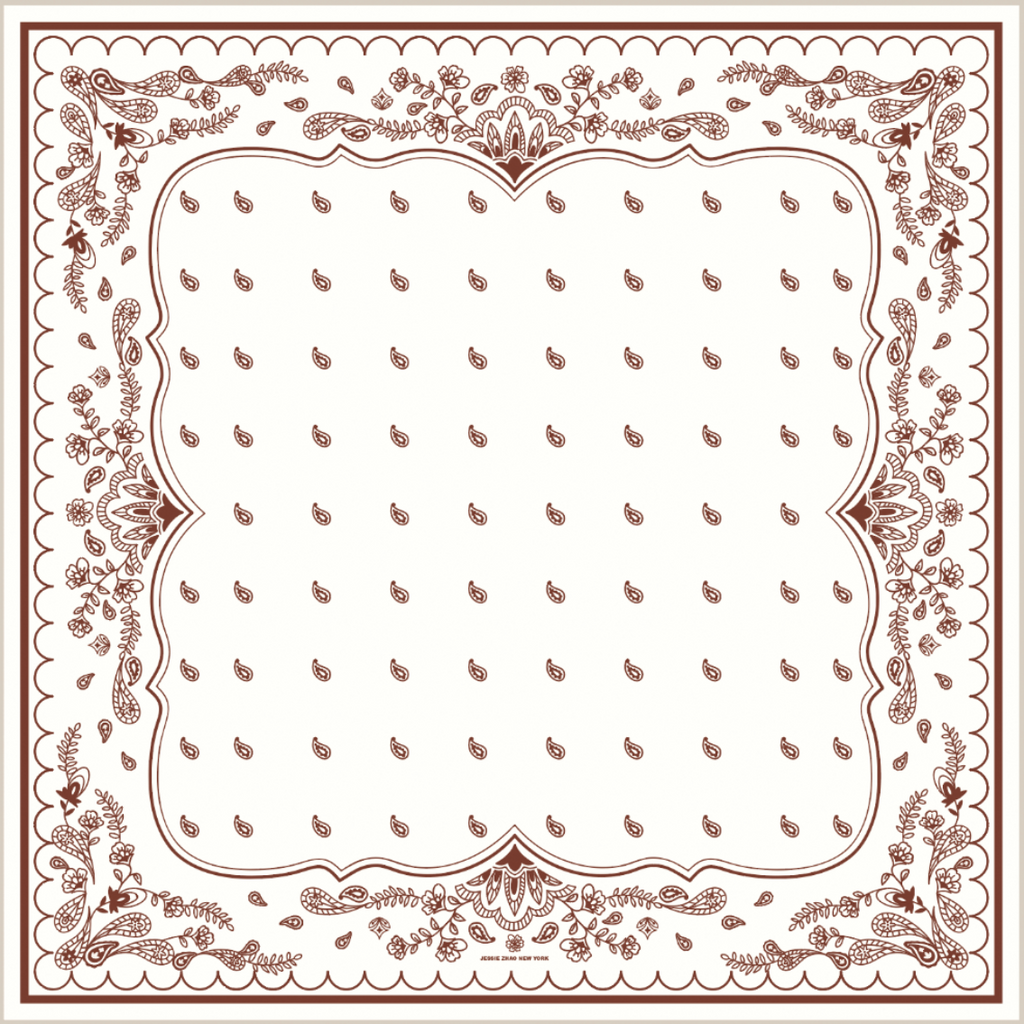 Ivory Whisper Double Sided Silk Scarf