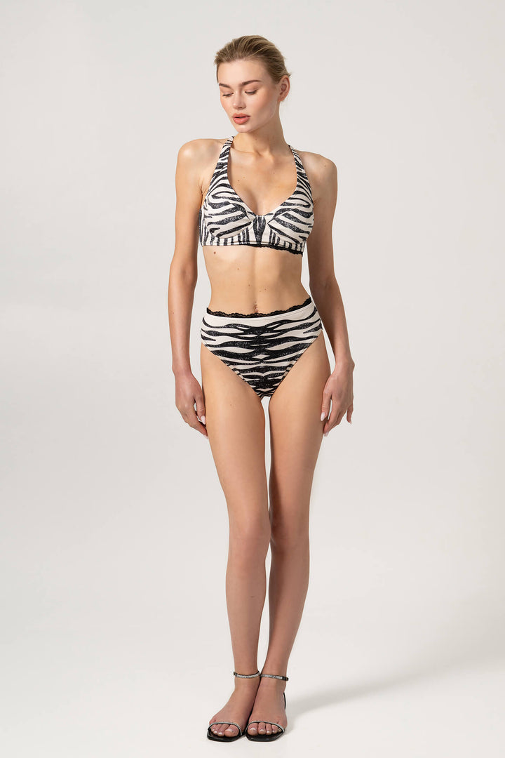 Zebra Stripe Bikini Bottom