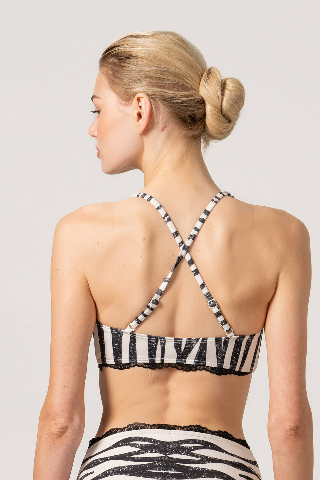 Zebra Stripe Bikini Top