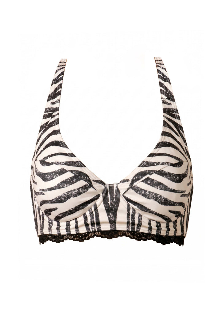 Zebra Stripe Bikini Top