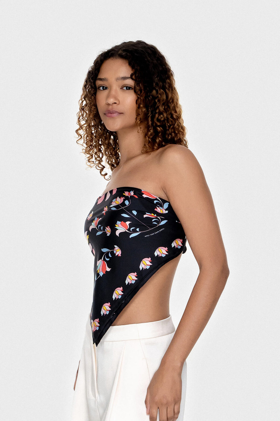 Blooming Night Double Sided Silk Scarf