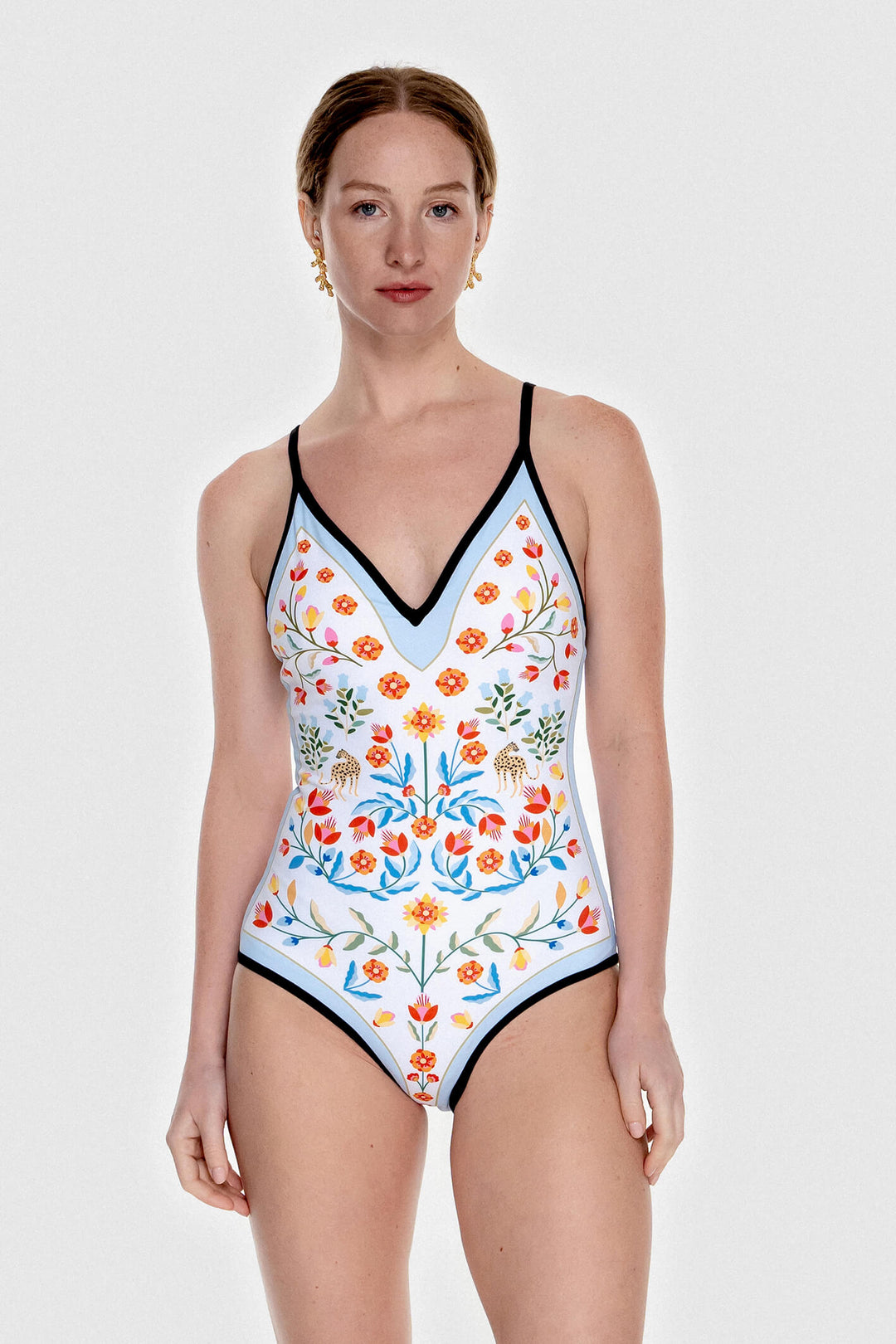 Night Imagination Reversible V-Neck One-Piece Swimsuit