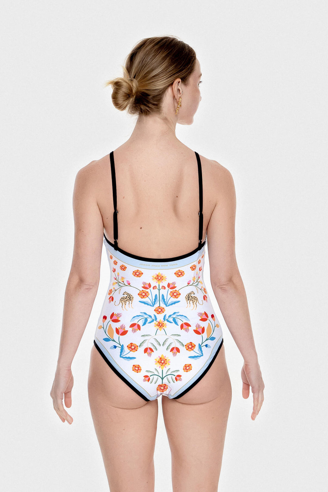Night Imagination Reversible V-Neck One-Piece Swimsuit