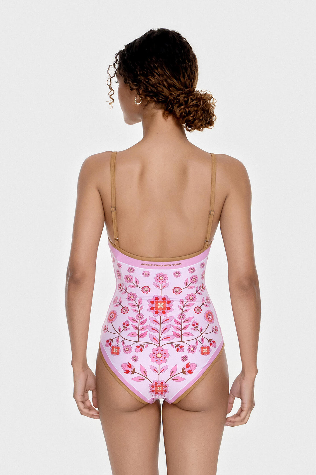 Pink Garden Reversible V-Neck One-Piece Swimsuit